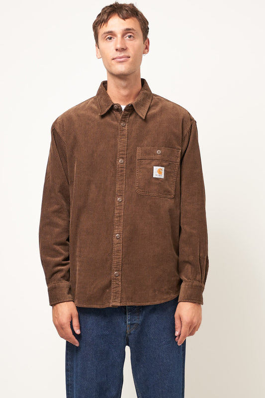 L/S Flint Shirt Chocolate Rinsed