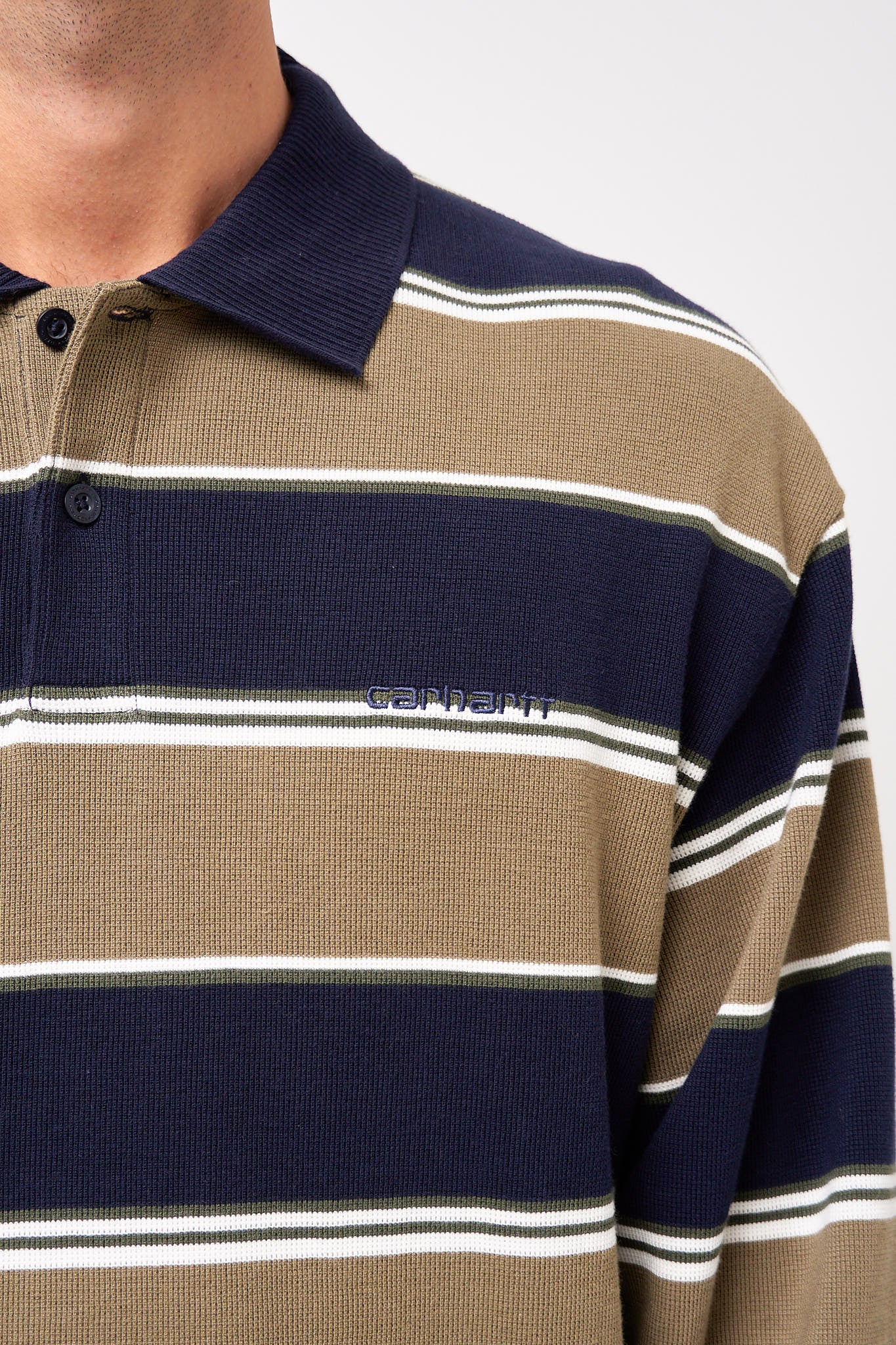 L/S Malone Rugby Shirt Malone Stripe/Brass