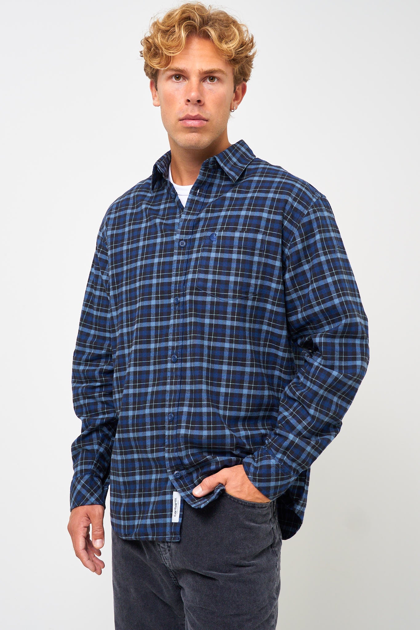 L/S Widmark Shirt Check/Jupiter