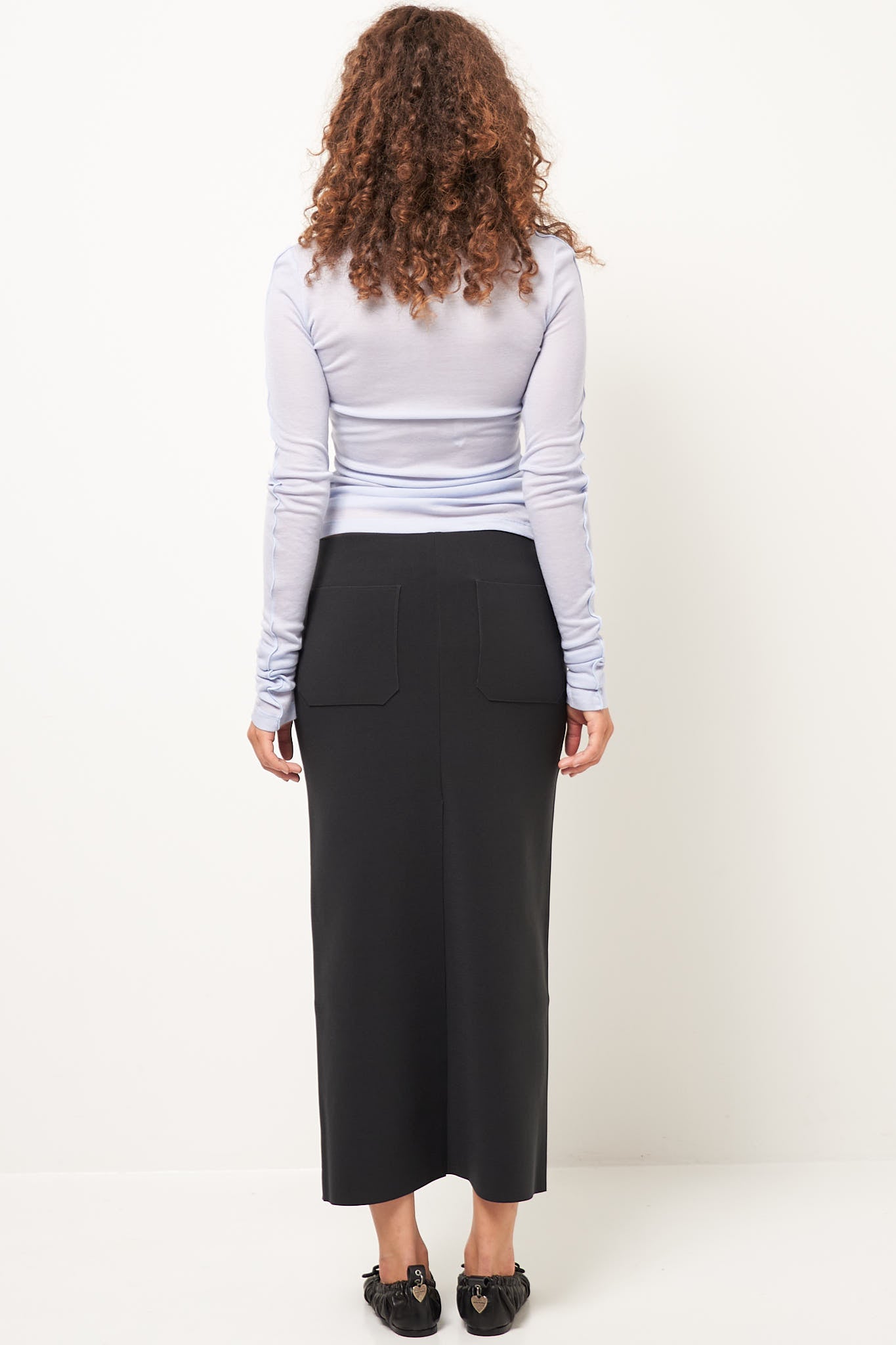 Lay2 H Long Skirt Anthracite