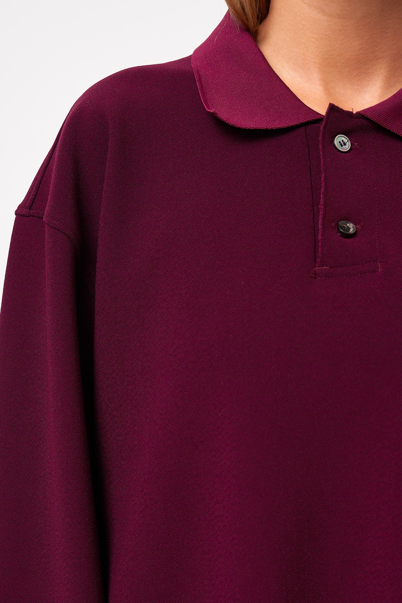 Lay2 Long-Sleeve Polo Maroon