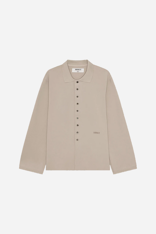 Lay2 Rib Collared Shirt Sand