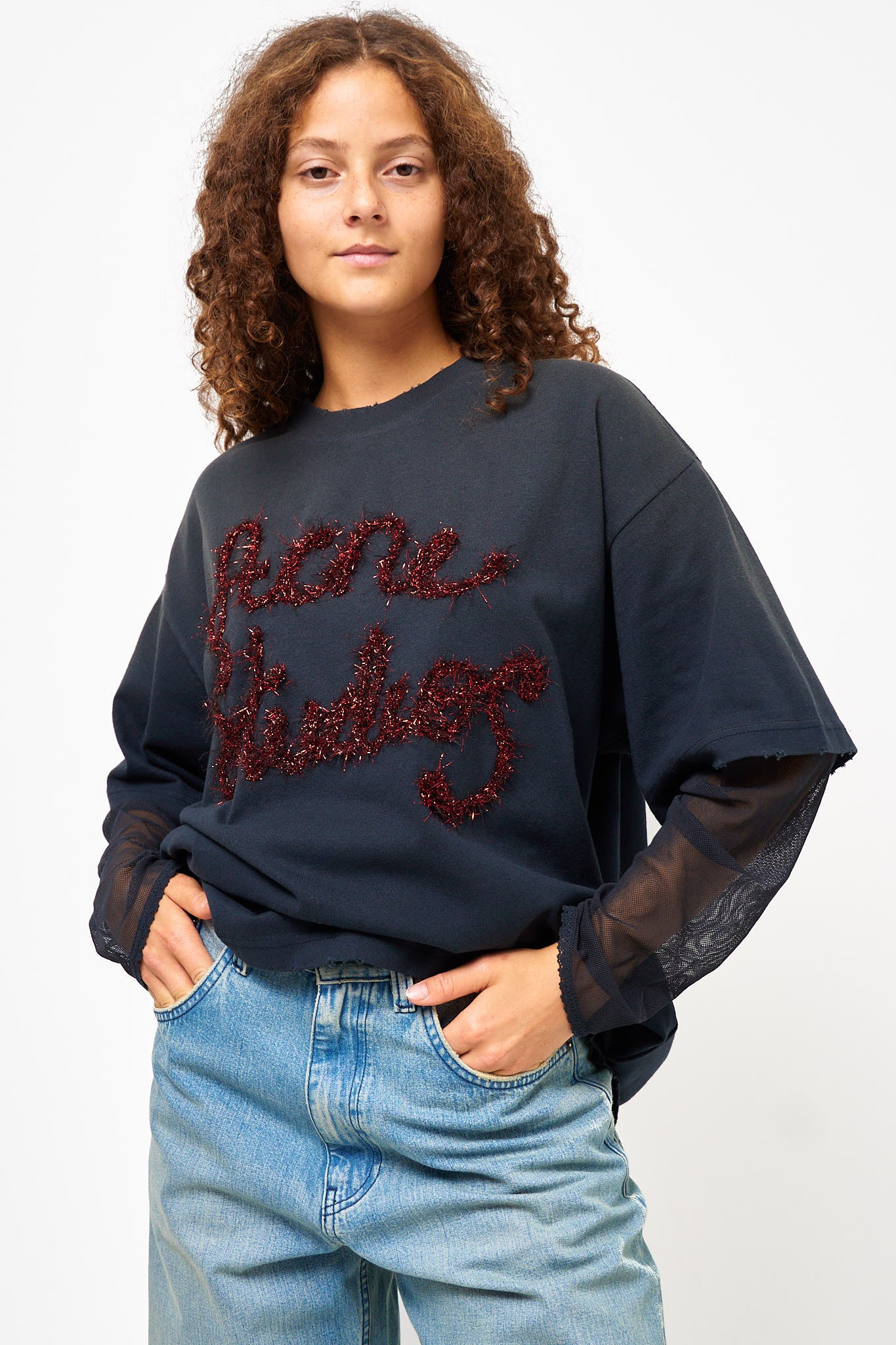 Layered Logo T-shirt Anthracite Grey