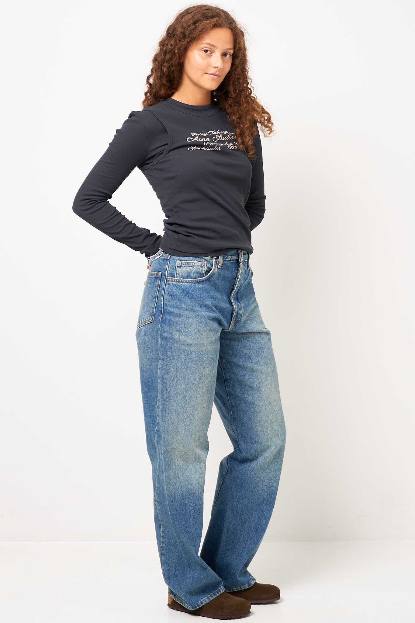 Layered Long-Sleeve T-Shirt Black