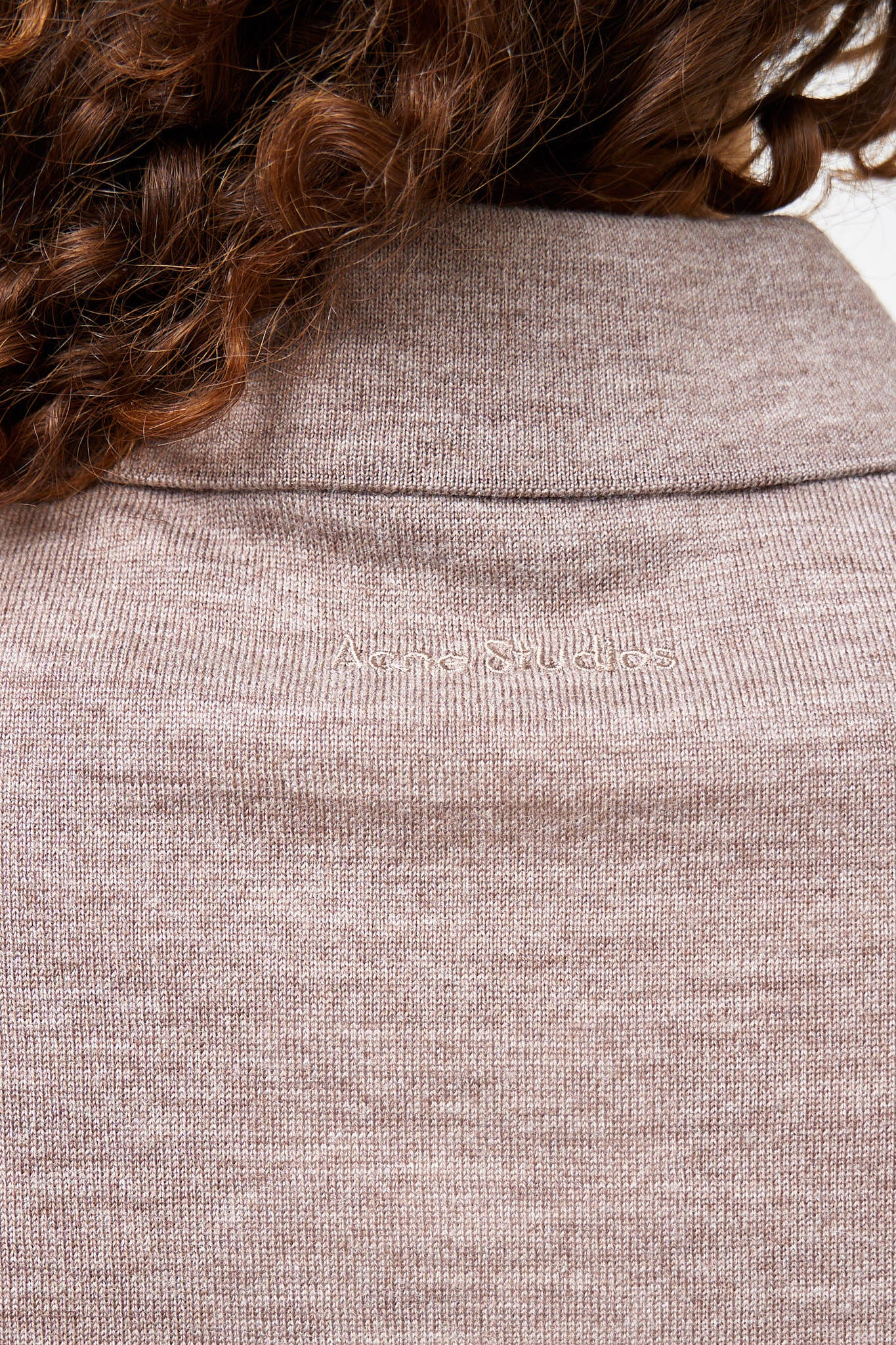 Layered Wool Knit Light Brown Melange