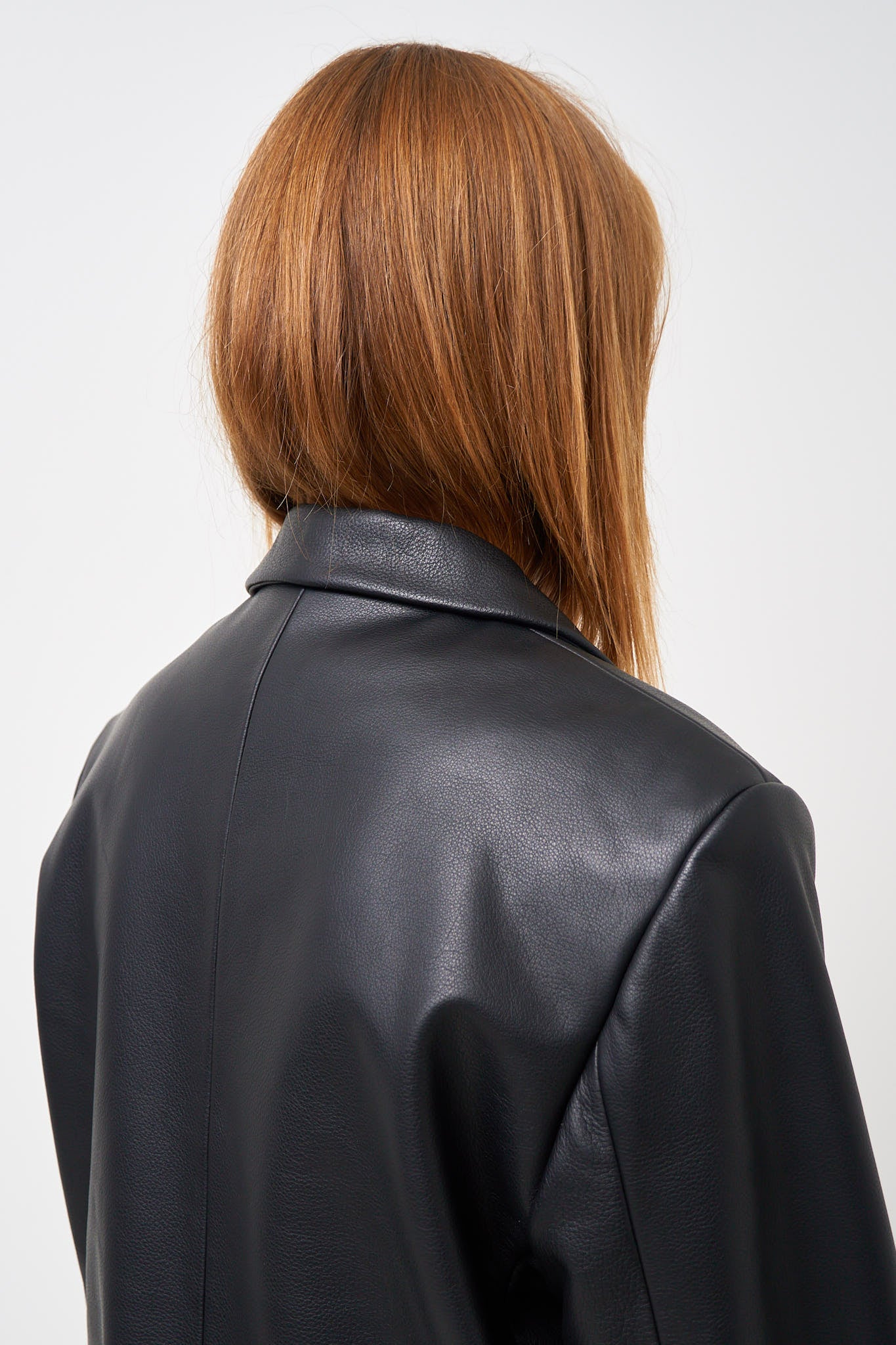 Leather Blazer Black