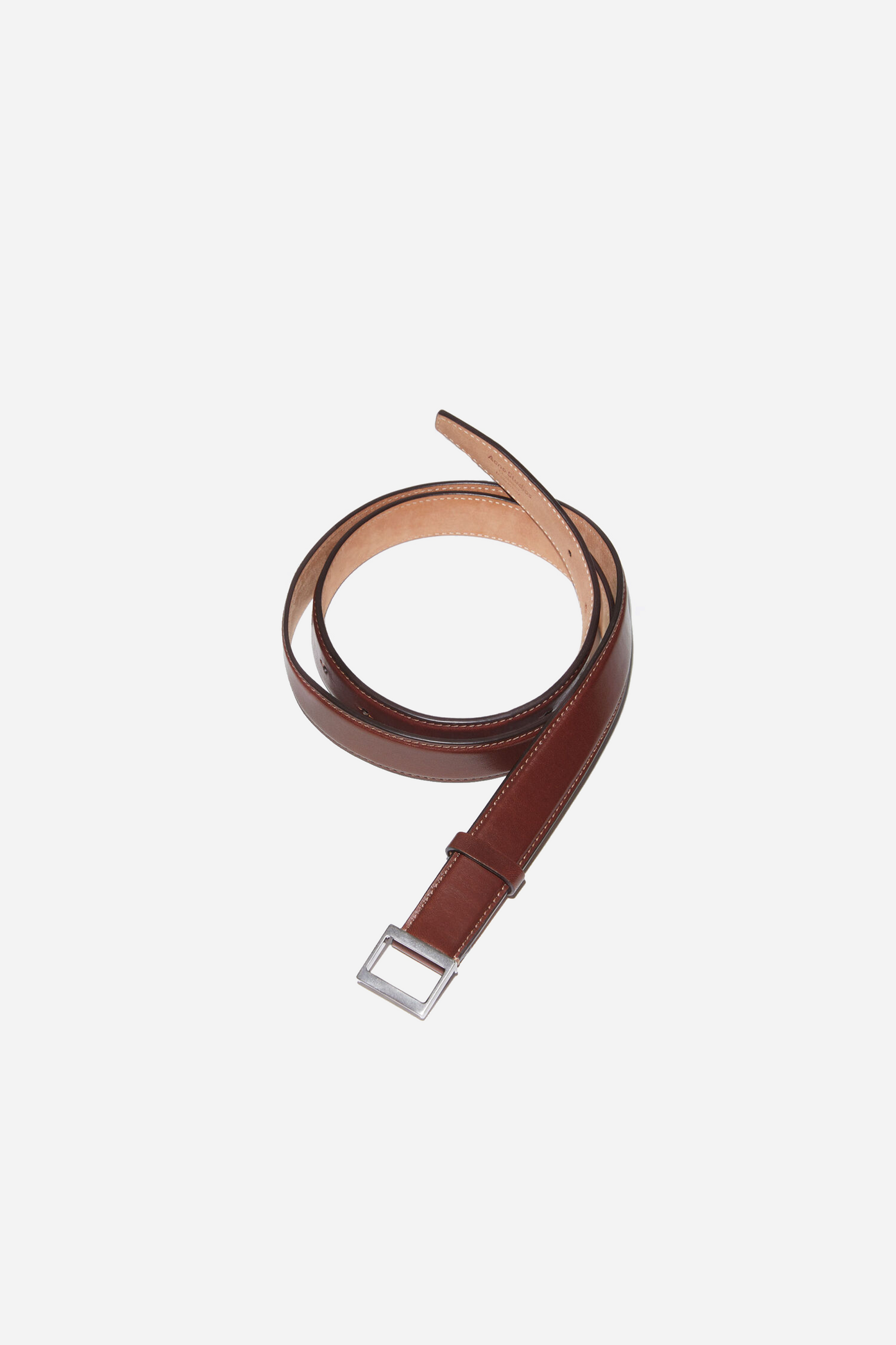 Leather Buckle Belt Brown