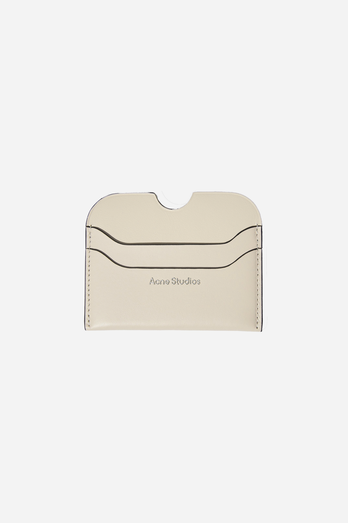 Leather Card Holder White/Black