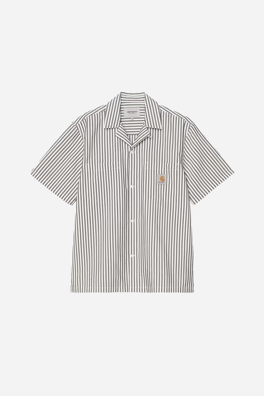 Leavel Shirt Stripe Black/Wax