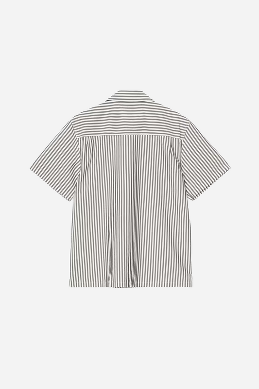 Leavel Shirt Stripe Black/Wax