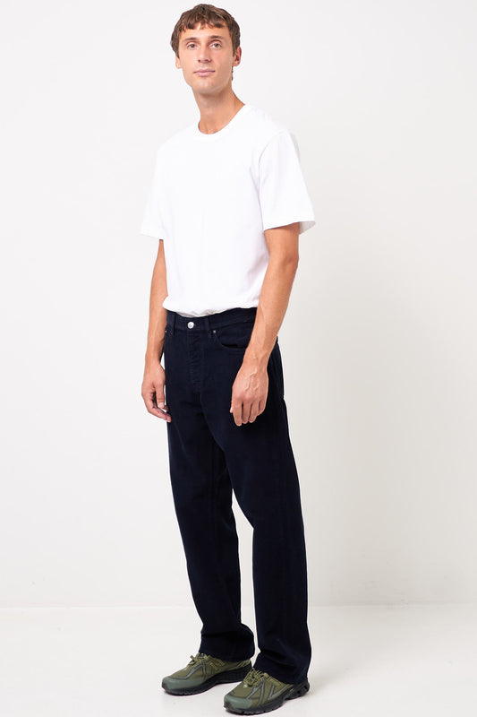Loose Cord Trousers Navy