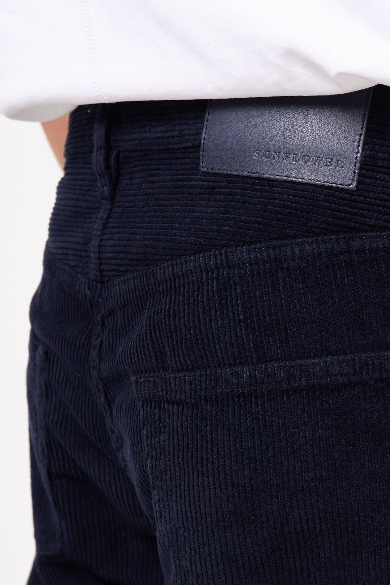 Loose Cord Trousers Navy