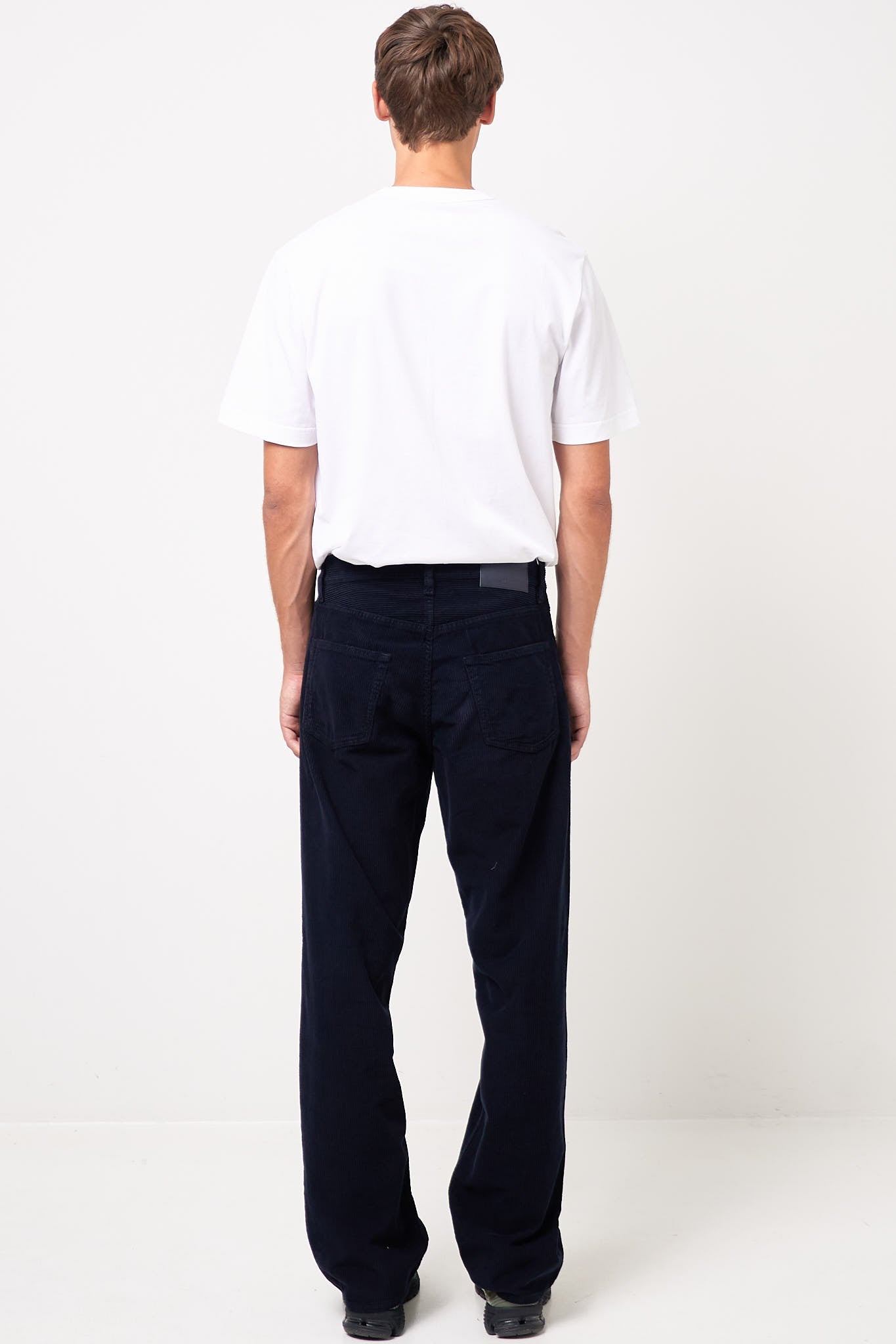 Loose Cord Trousers Navy