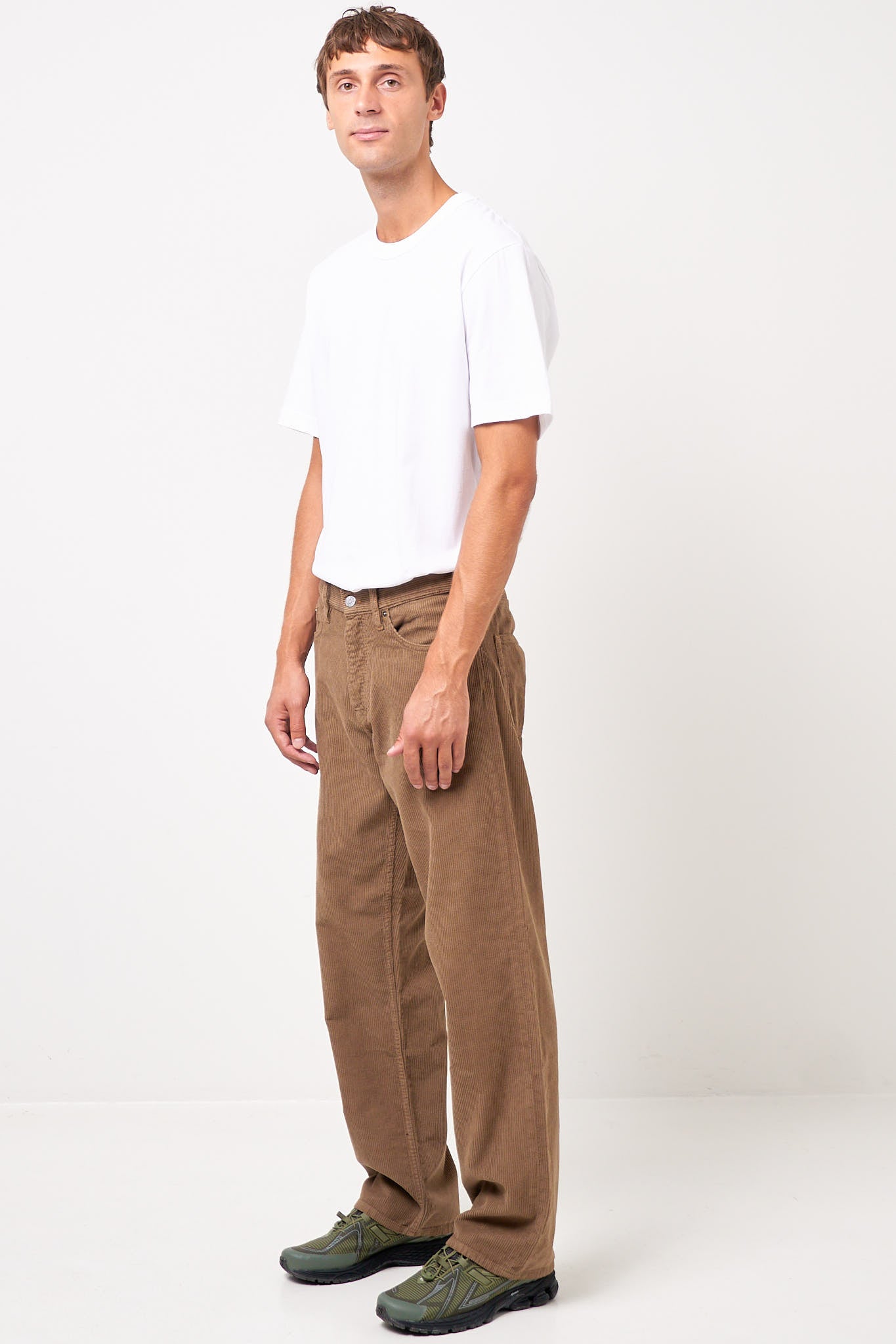 Loose Cord Trousers Taupe