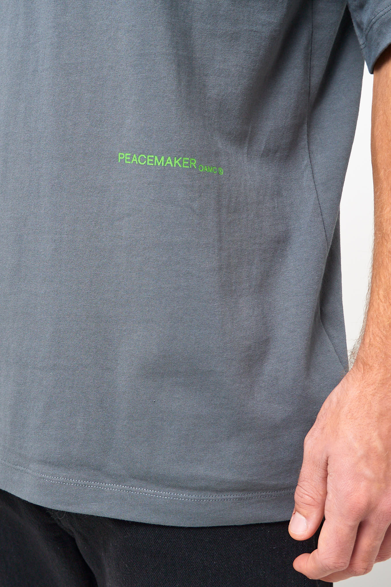 Loose Fit T-Shirt Languages Print Gray