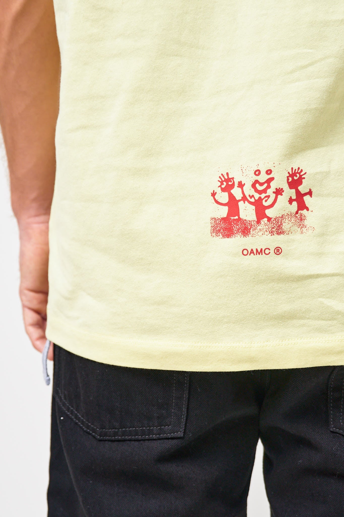 Loose Fit T-Shirt Languages Print Yellow