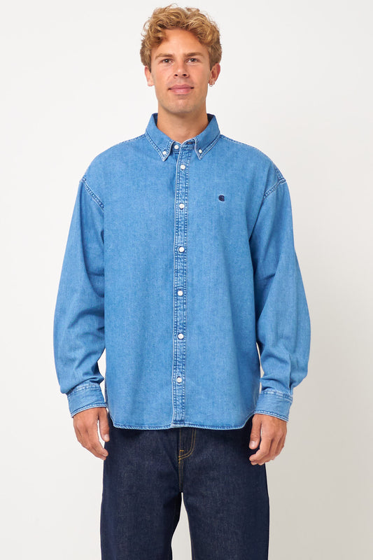 Lucas Shirt Blue Stone Washed