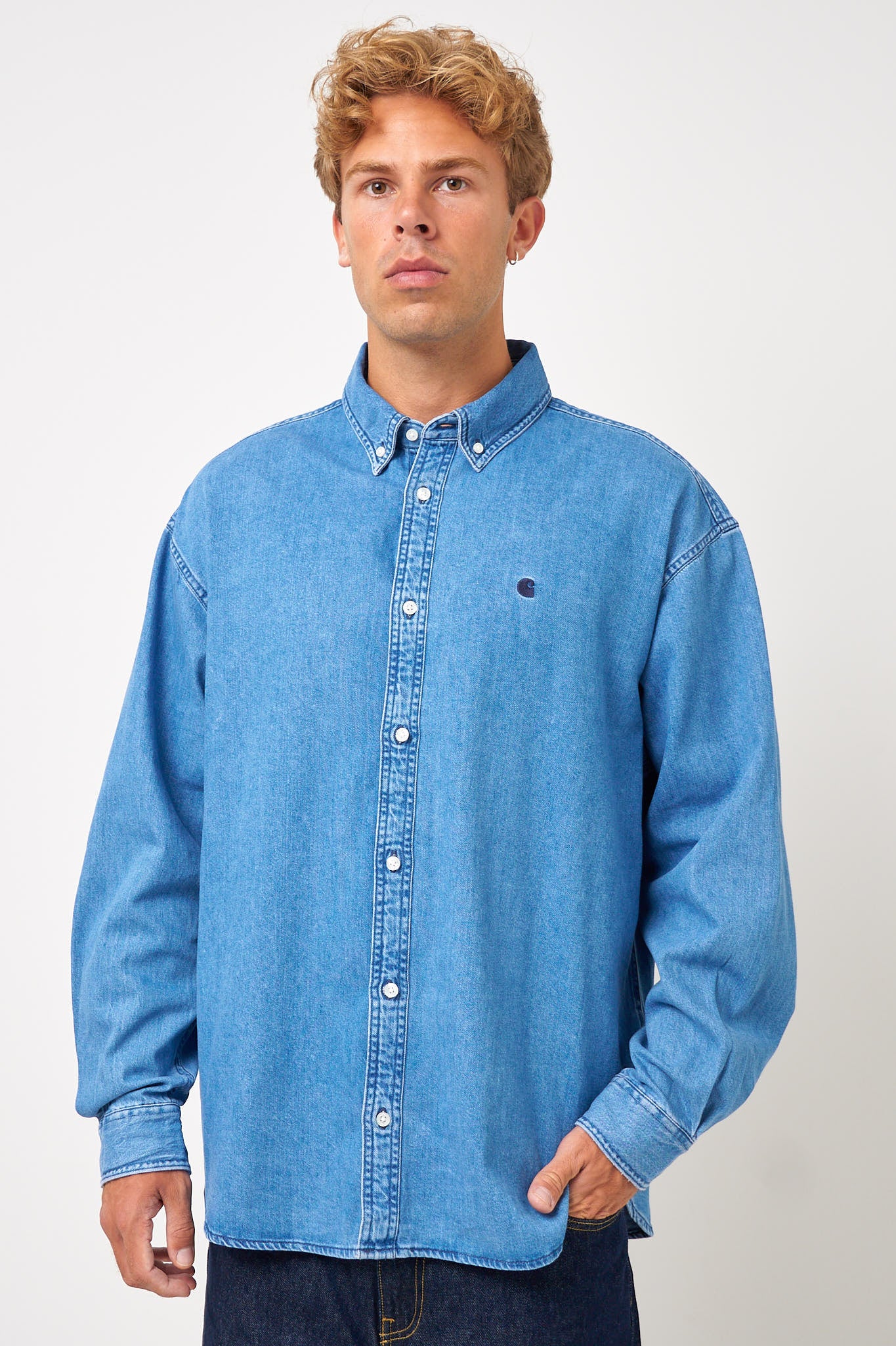 Lucas Shirt Blue Stone Washed