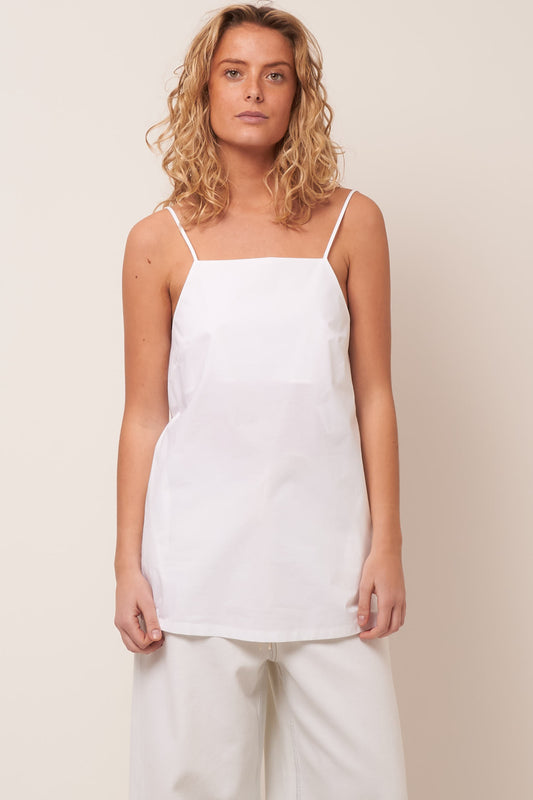 Poplin Slip Top White