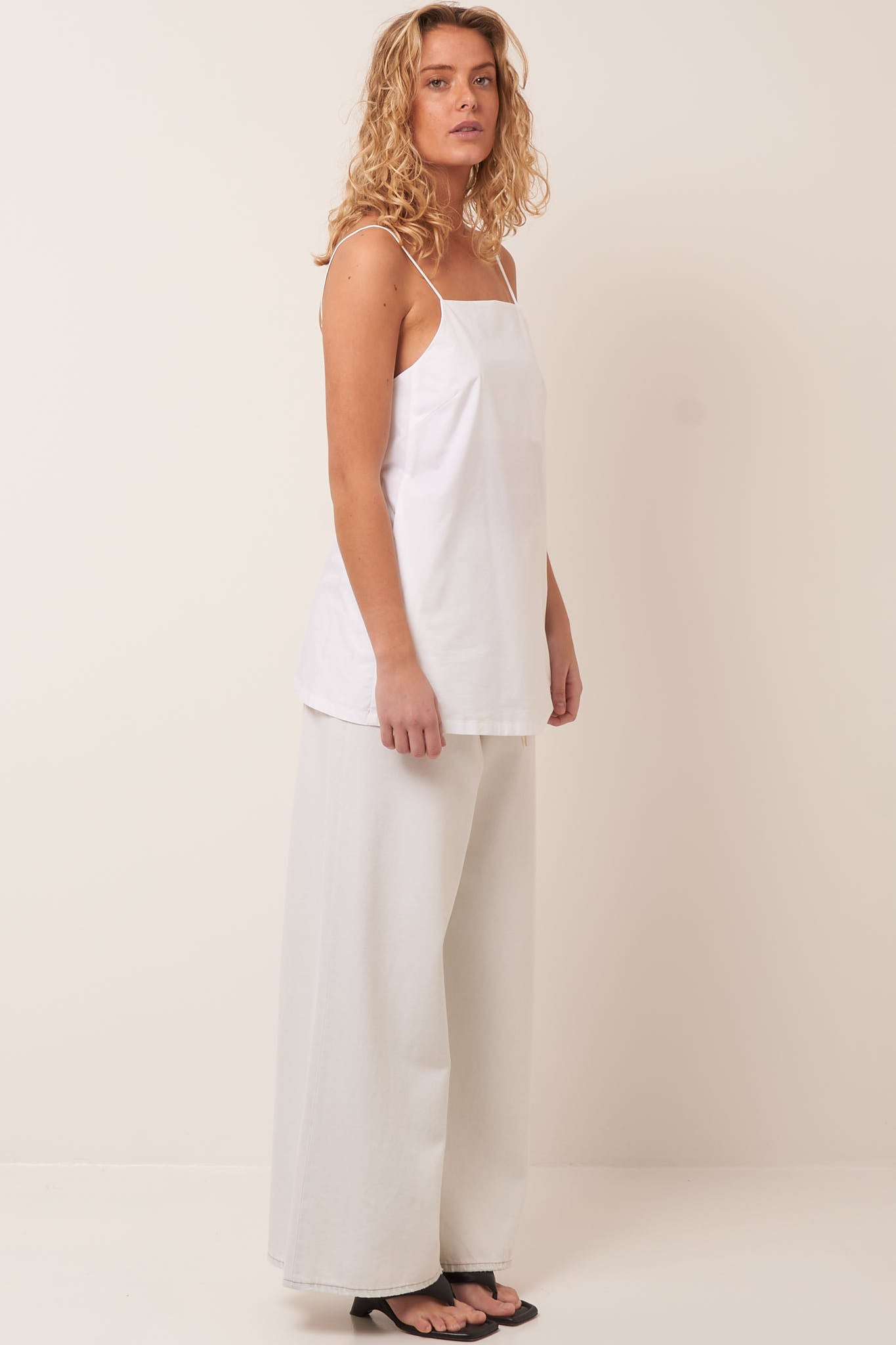 Poplin Slip Top White