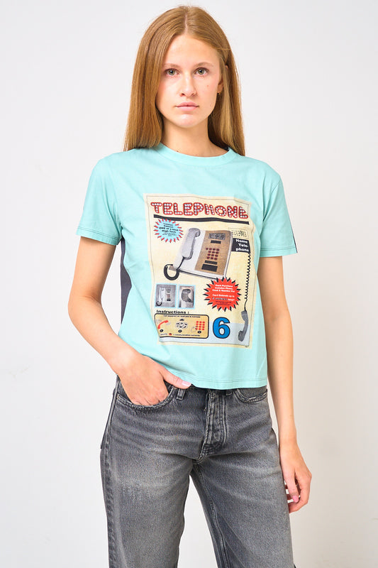 MM6 Telephone T-shirt Turquoise
