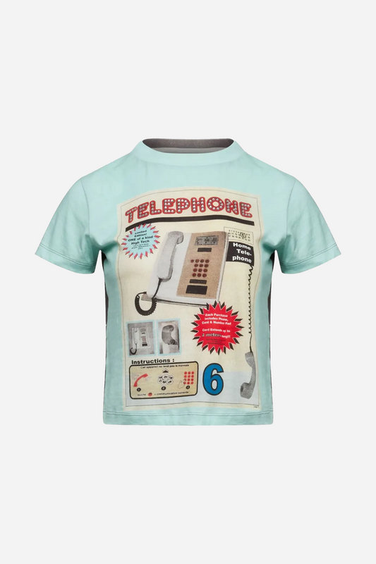 MM6 Telephone T-shirt Turquoise