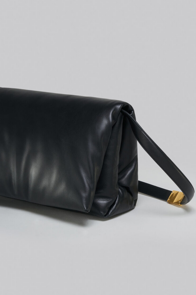 Medium Prisma Leather Bag Black