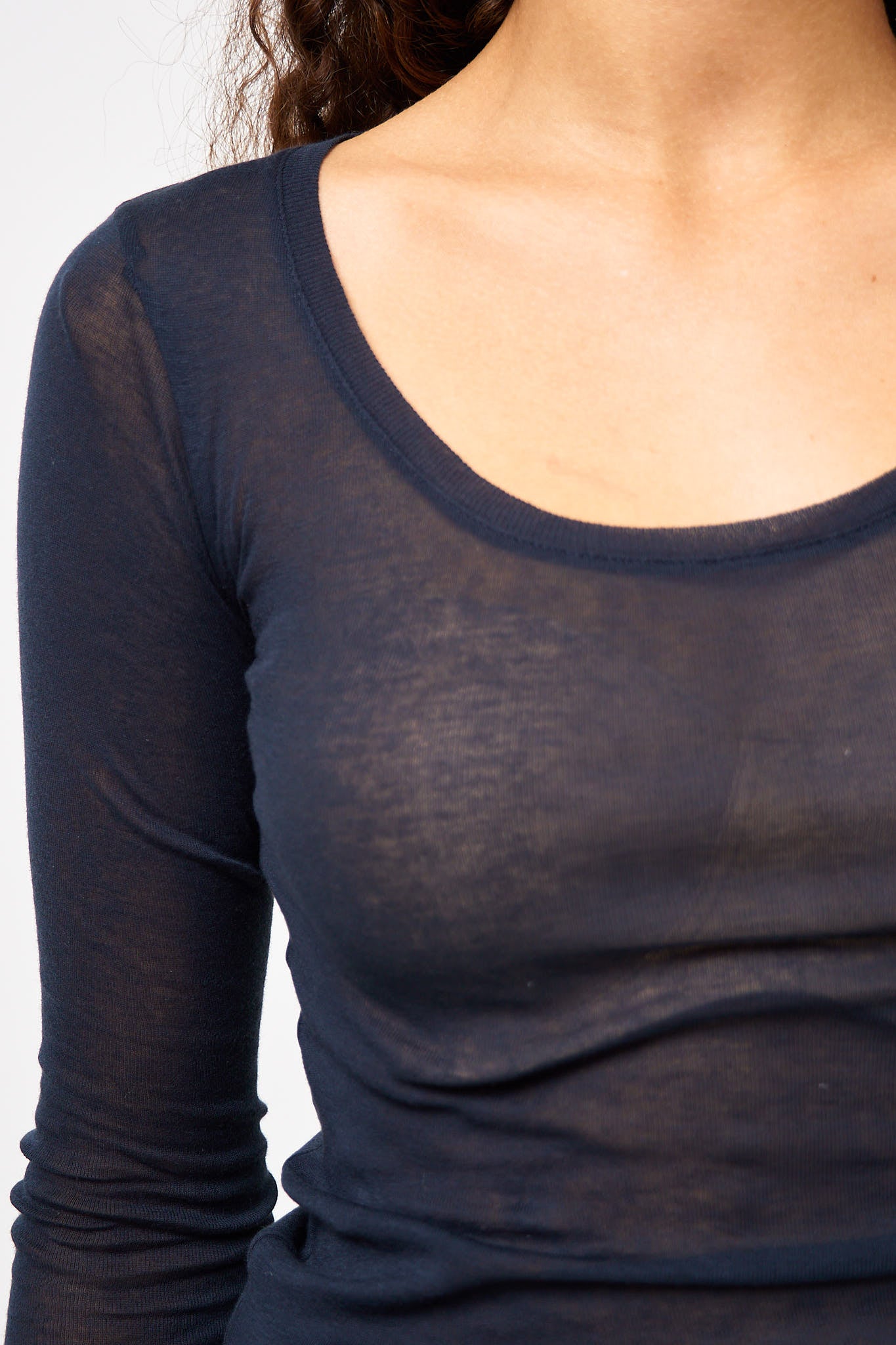 Massachusetts LS T-shirt Navy