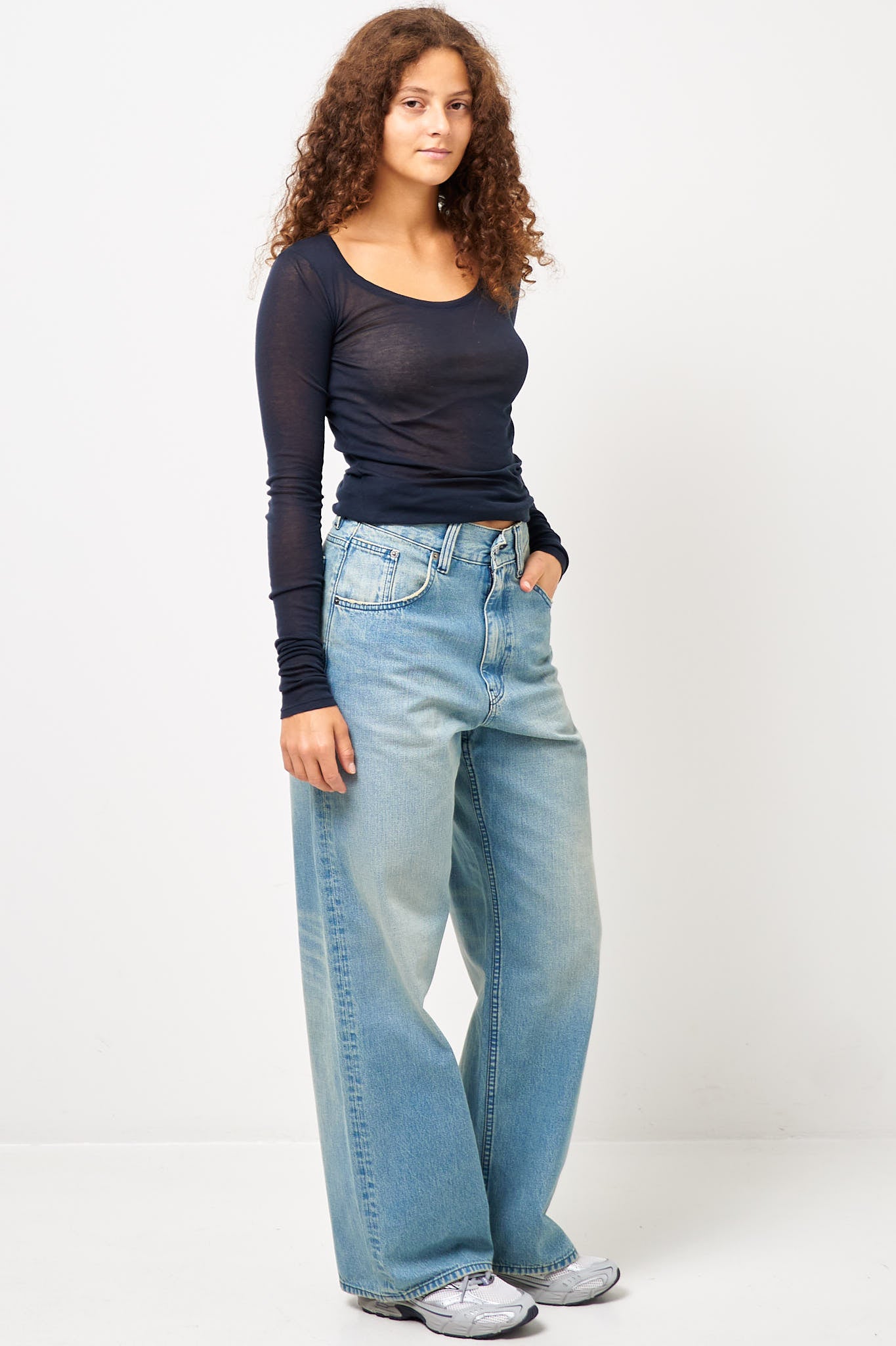 Massachusetts LS T-shirt Navy