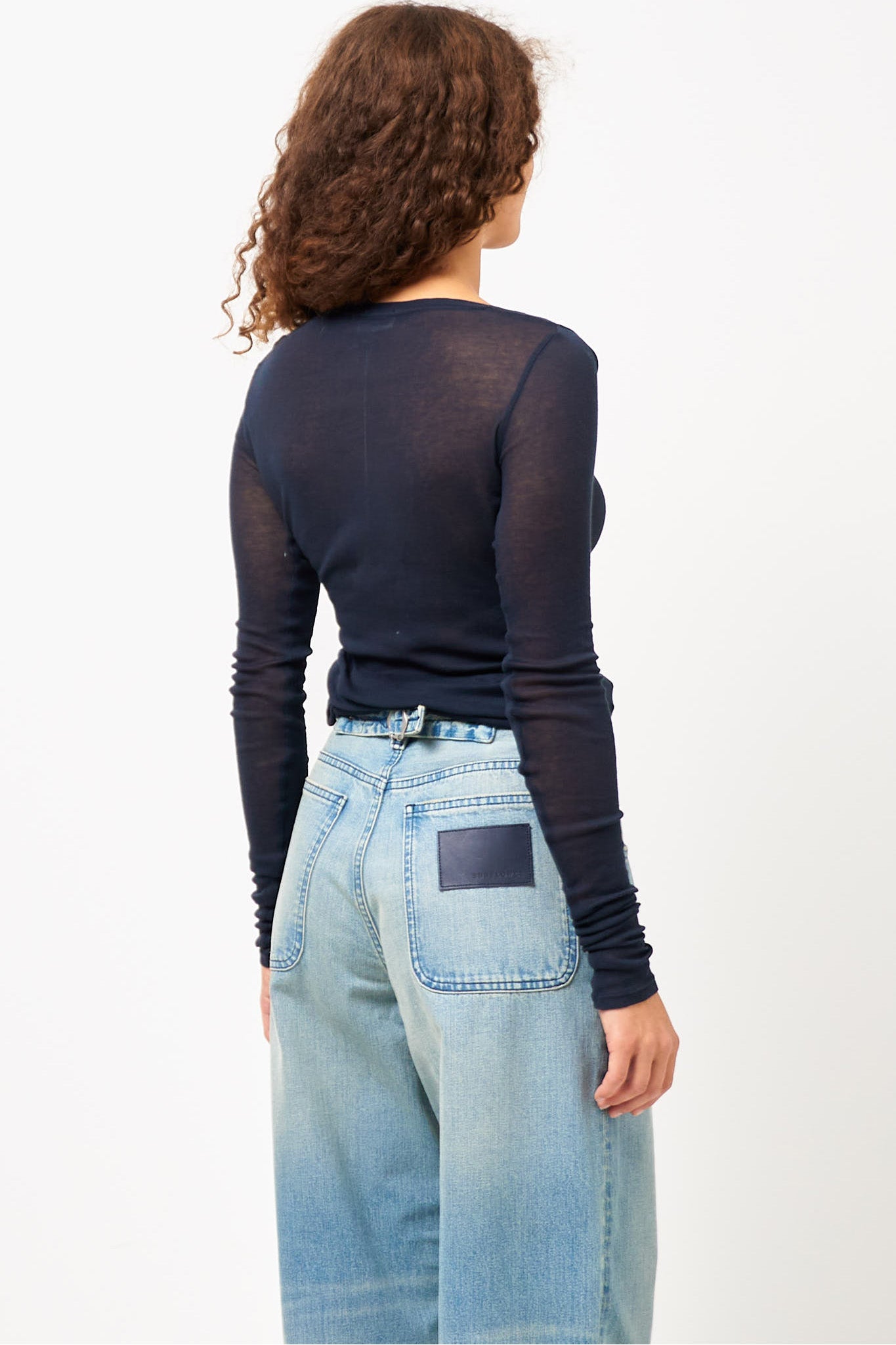 Massachusetts LS T-shirt Navy