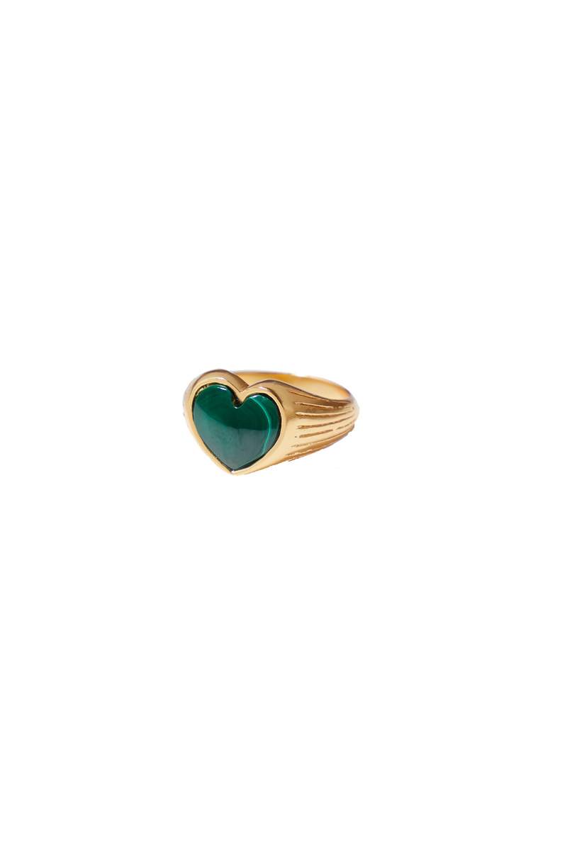 Amoux Ring Malachite/Gold