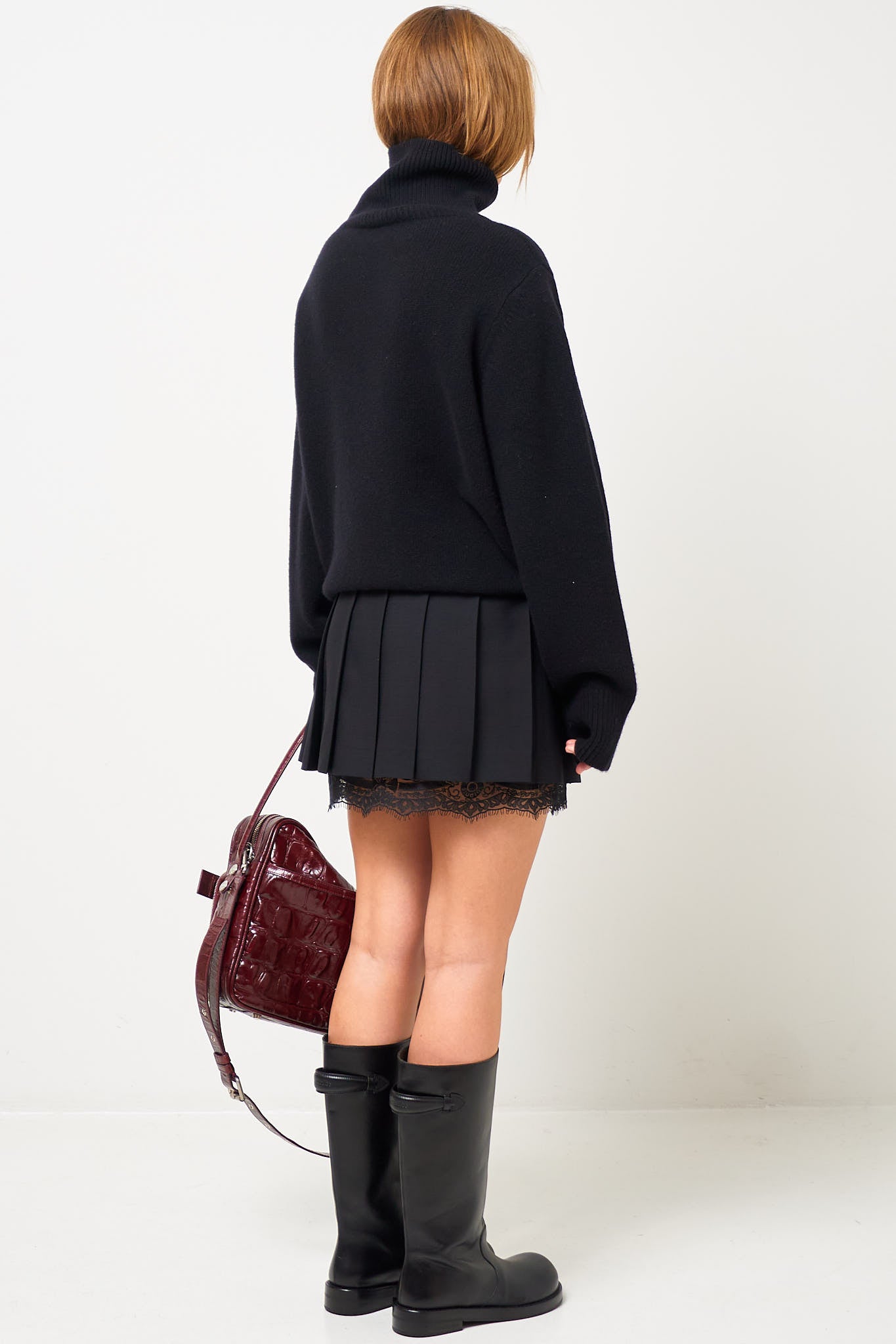 Mini Pleated Skirt Black