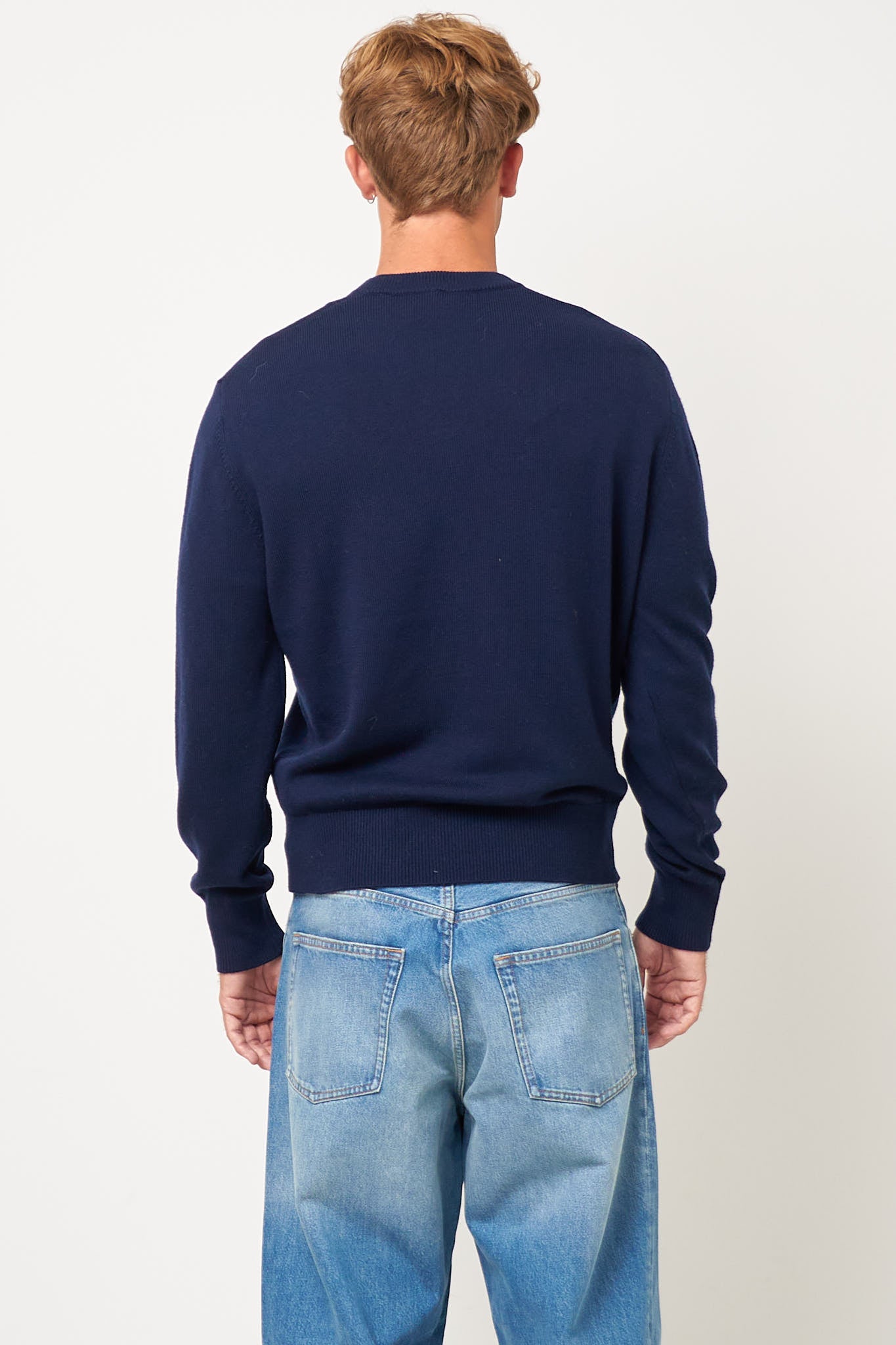 Sunflower - Moon Merino V Neck Navy – STRØM