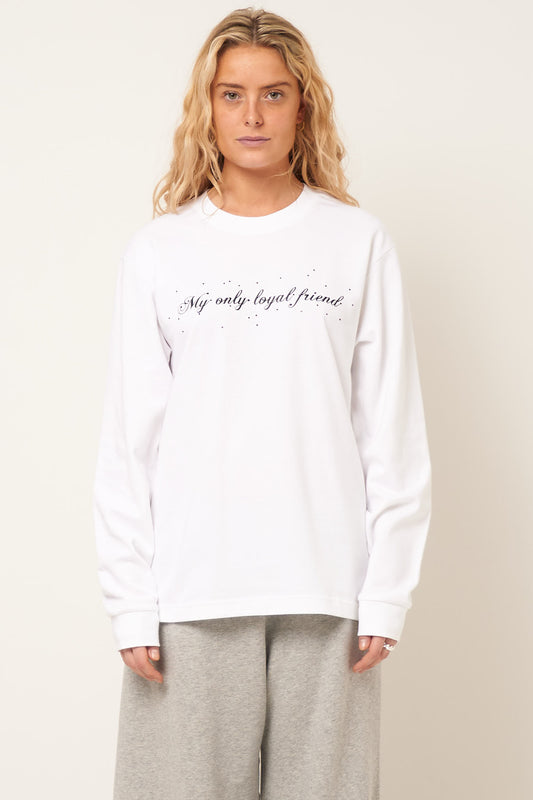 My Only Loyal Friend L/S T-Shirt White