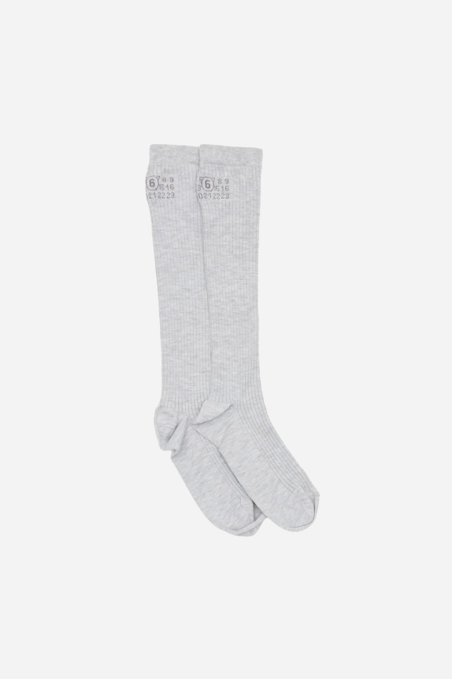 Numeric Ribbed Socks Heather Grey