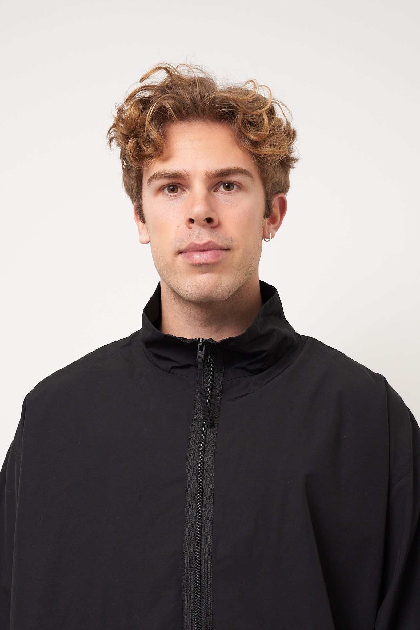 Nylon Bomber Jacket Black