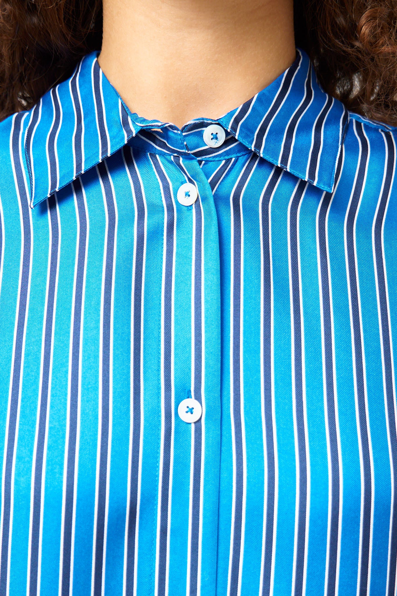 Oversized Striped Shirt Blue/Navy