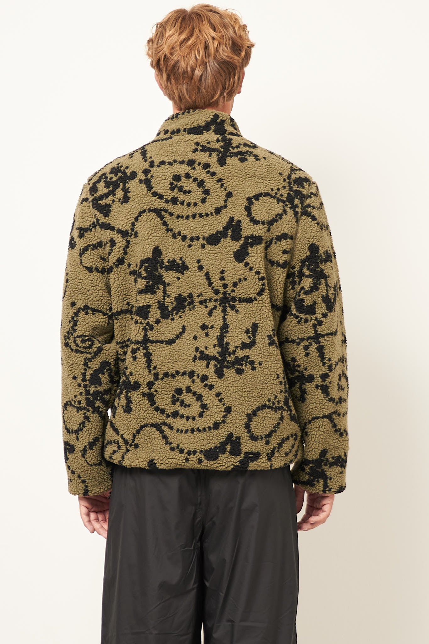 Print Fleece Jacket Green Mix