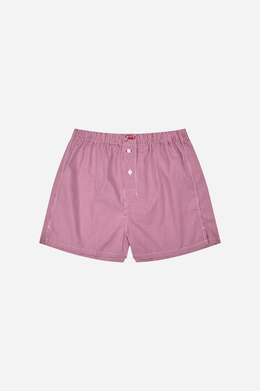 Purple And White Check Boxers