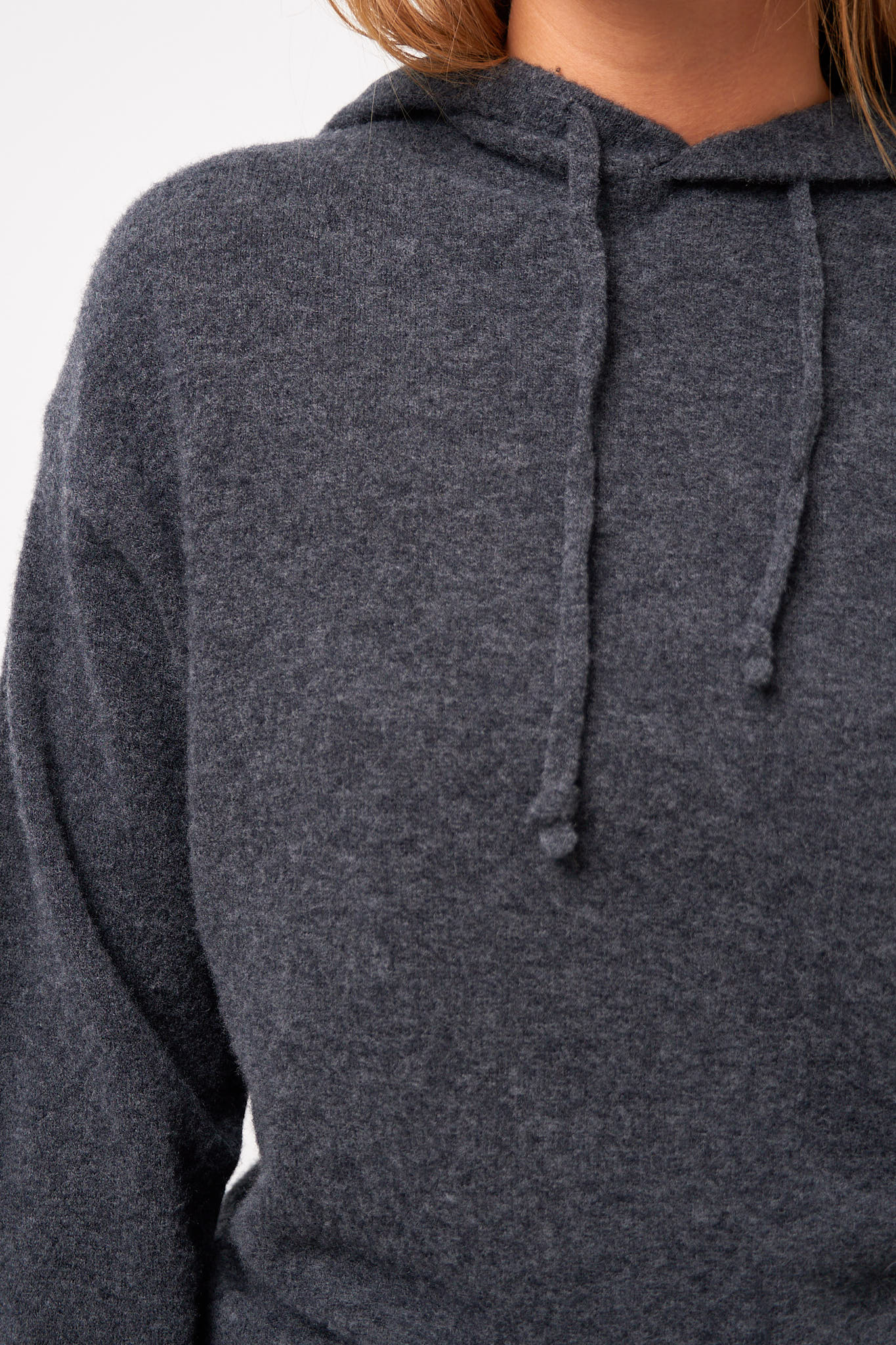 Raxow Hooded Sweater Charcoal Melange
