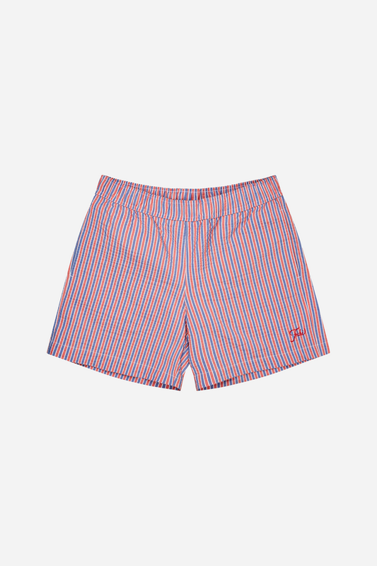 Red And Blue Swim Trunks