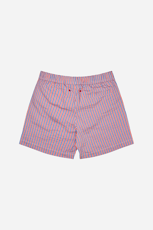 Red And Blue Swim Trunks