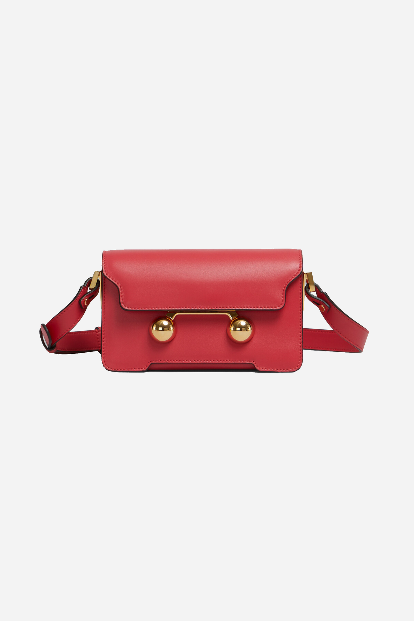 Trunkaroo Leather Mini Shoulder Bag Red