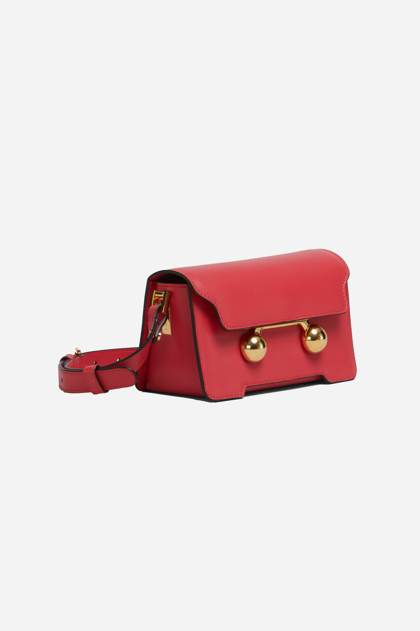 Trunkaroo Leather Mini Shoulder Bag Red