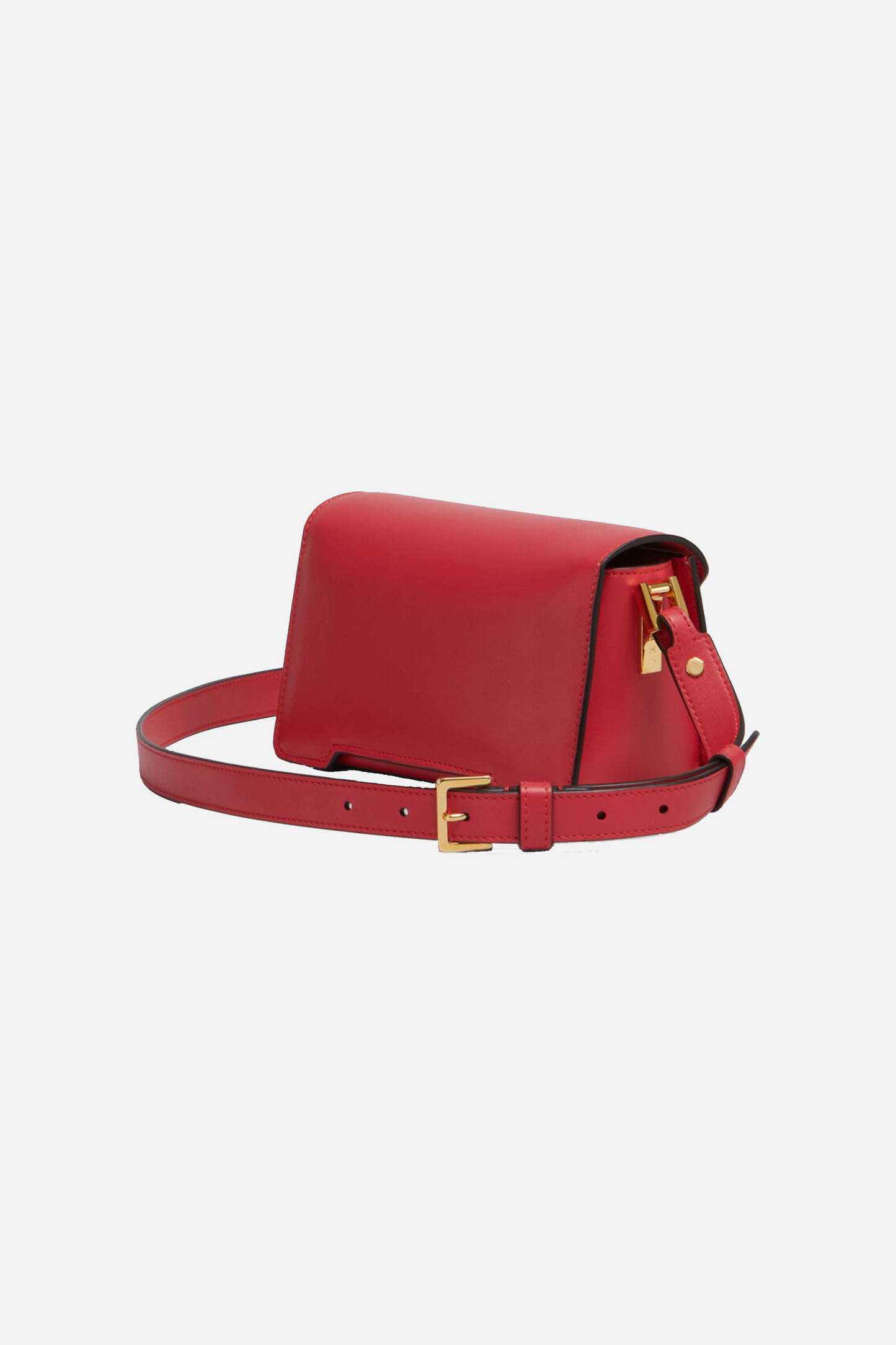 Trunkaroo Leather Mini Shoulder Bag Red