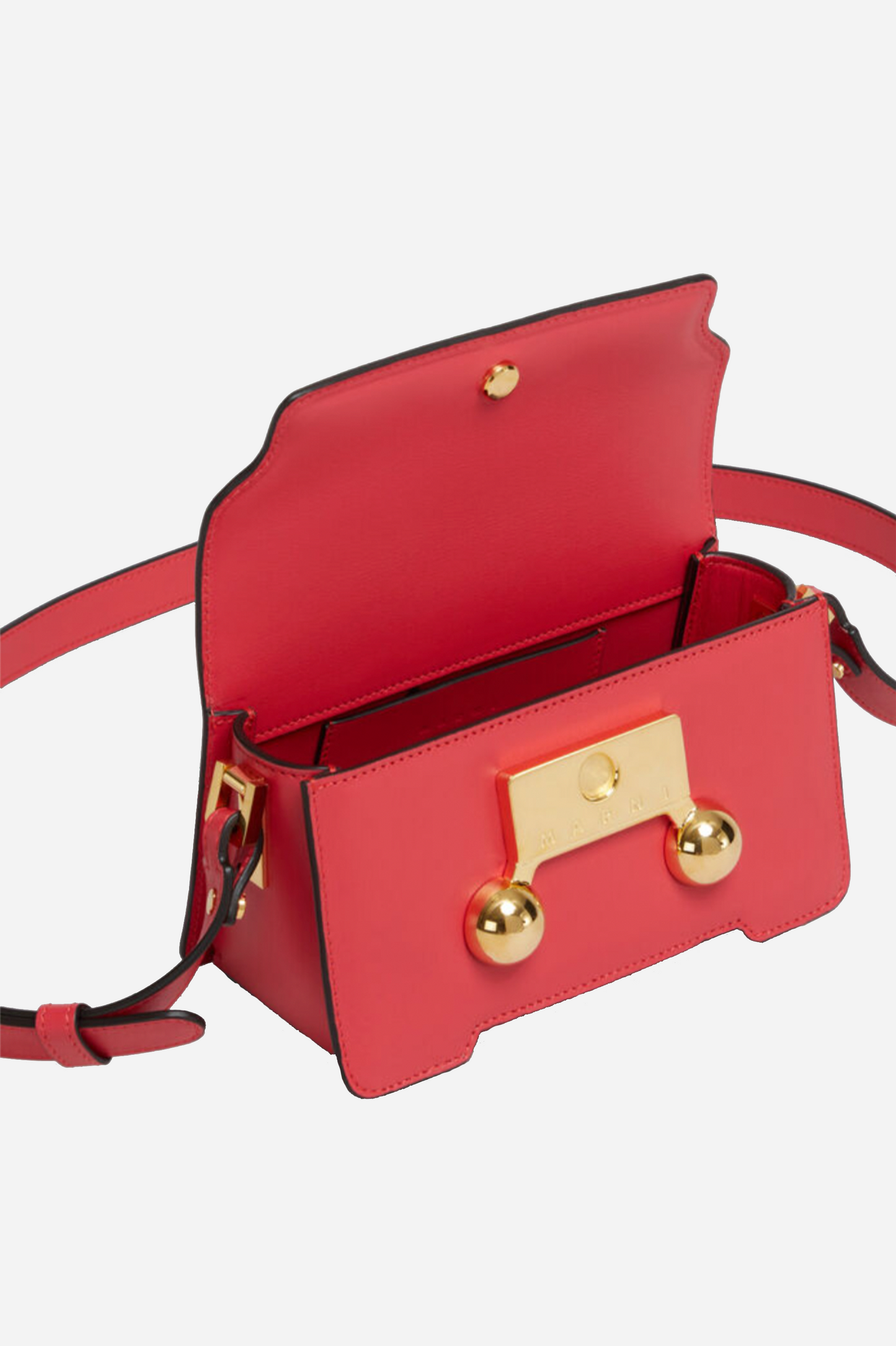 Trunkaroo Leather Mini Shoulder Bag Red