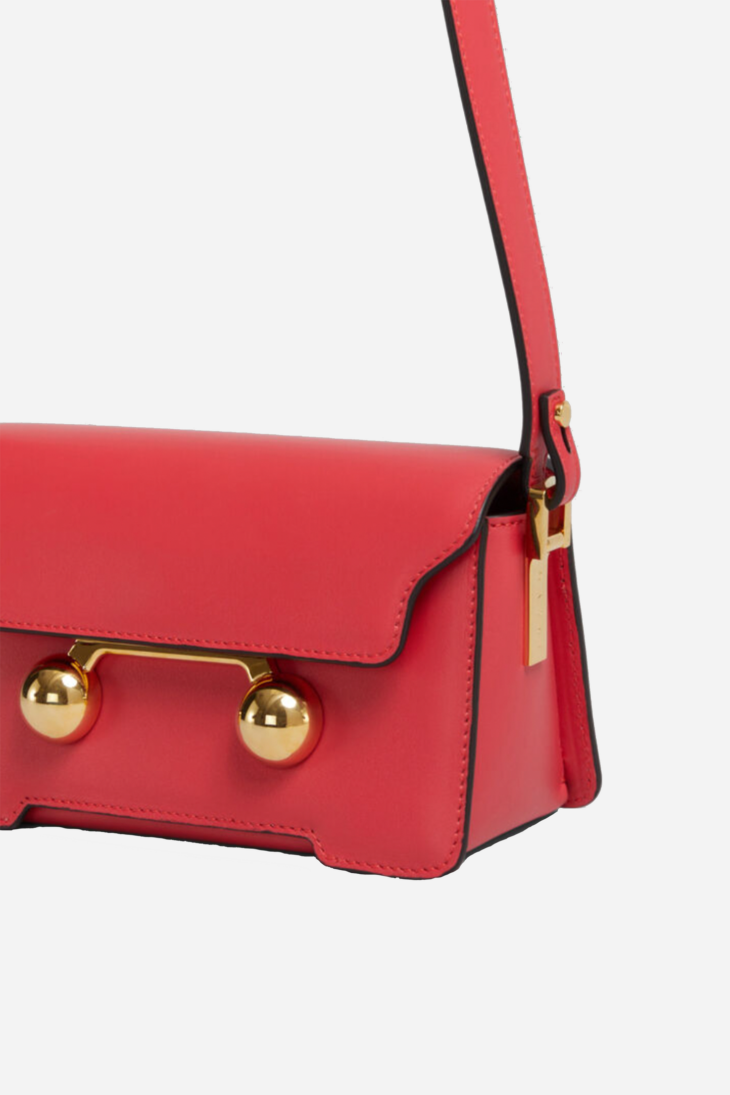 Trunkaroo Leather Mini Shoulder Bag Red