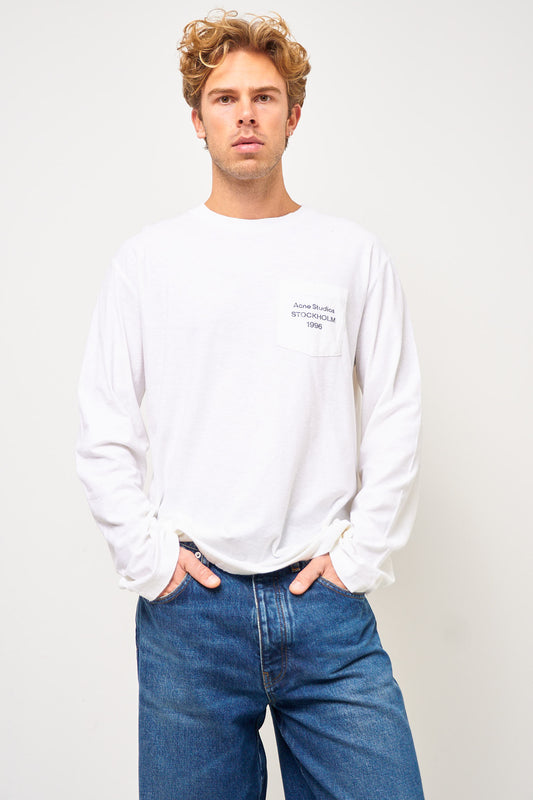 Relaxed Fit L/S Logo T-Shirt Off White