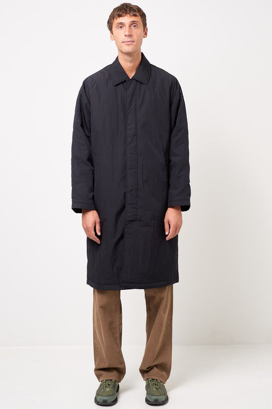 Relaxed Nylon Coat Black