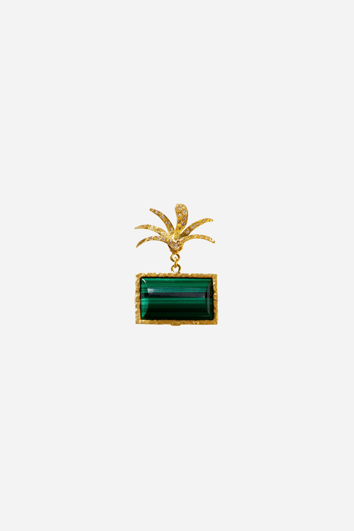 Roxy Green Palm Earring